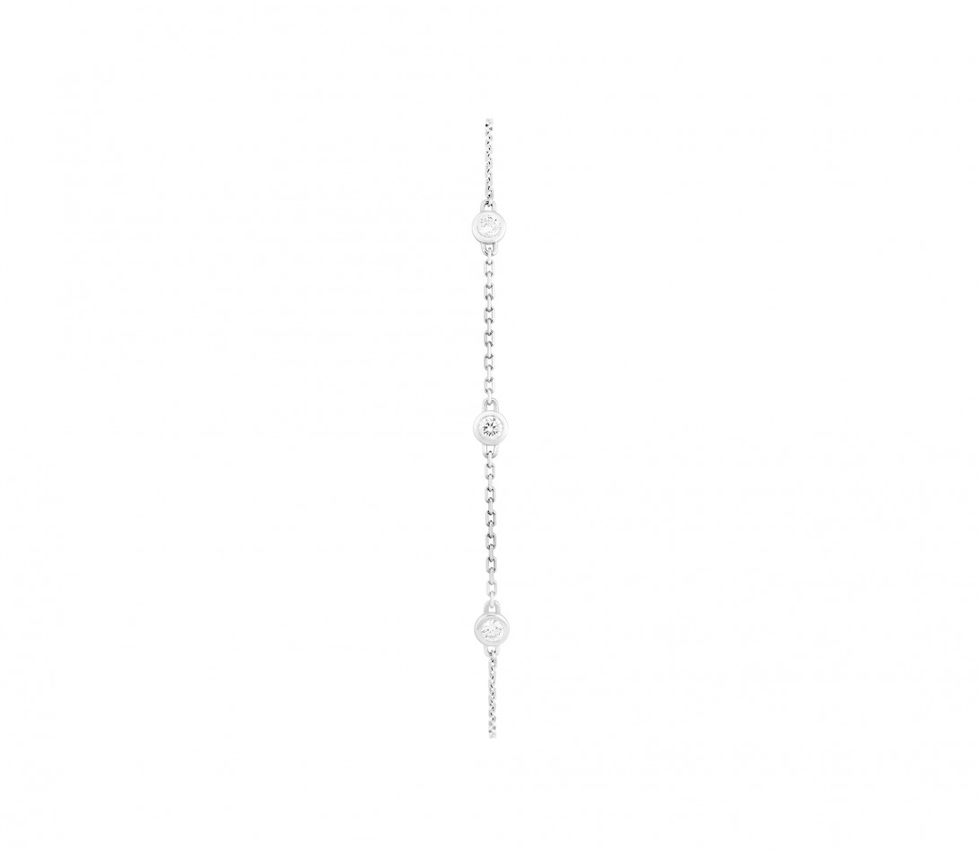 Bracelet Origine - Or blanc 18K (1,90 g), diamants 0,3 ct - Vue 2
