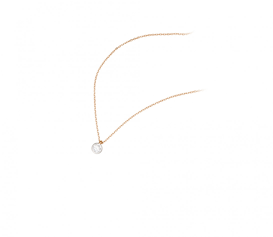 Collier Origine - Or rose 18K (1,70 g), diamants 0,2 ct - Vue 2