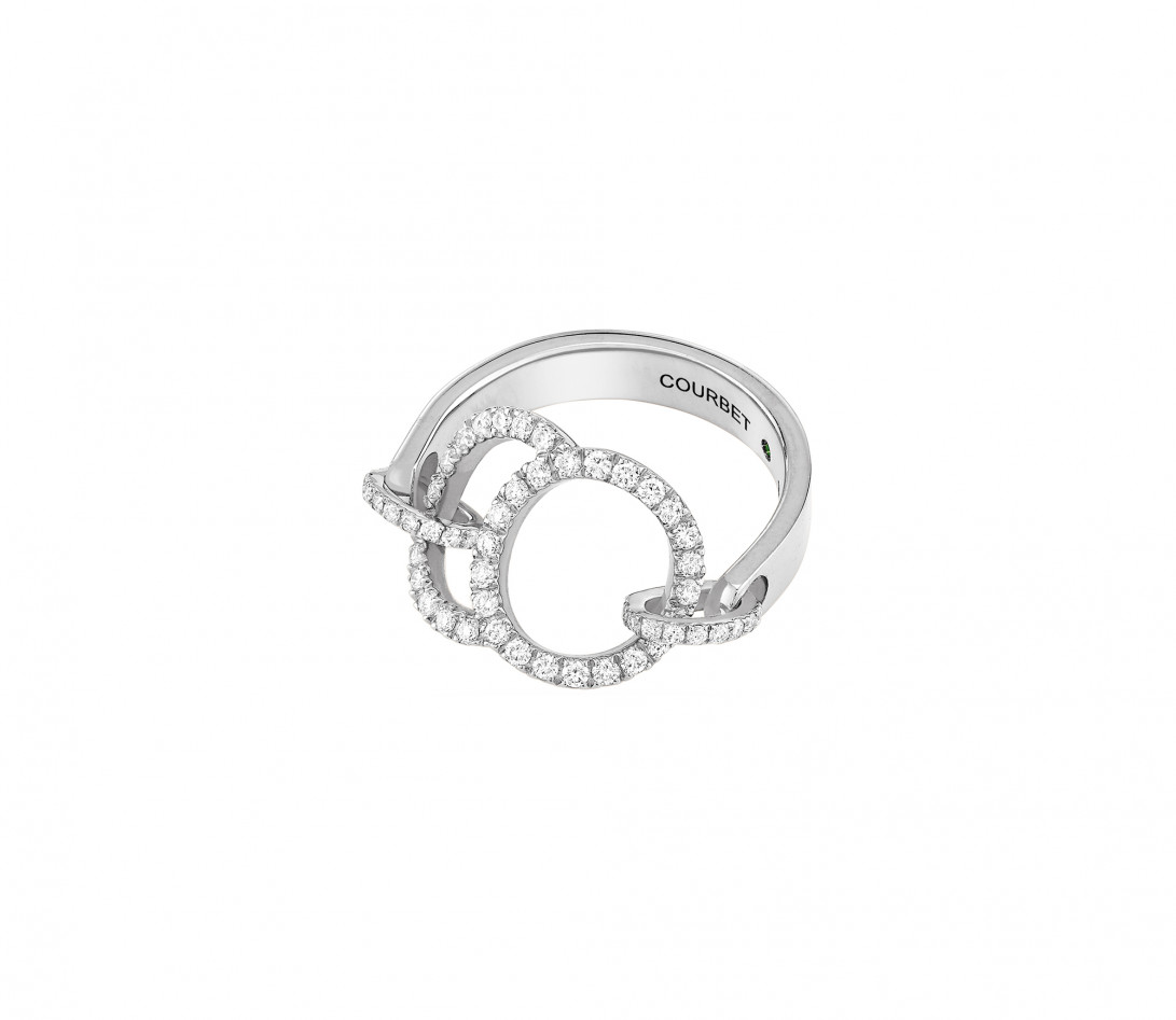 Bague Celeste - Or blanc 18K (5,20 g), diamants 0,50 ct - Vue 4