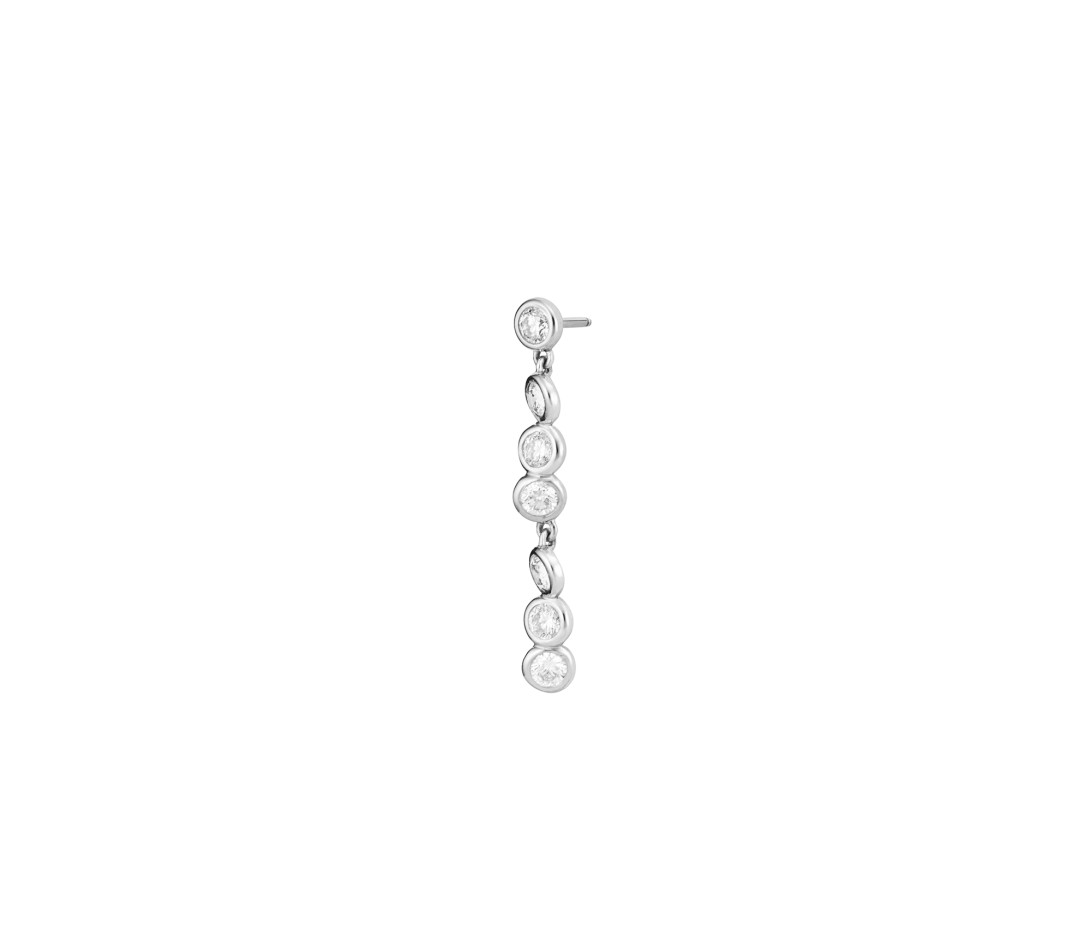 Boucles d'oreilles 2 COURBET en or blanc - Courbet - Face