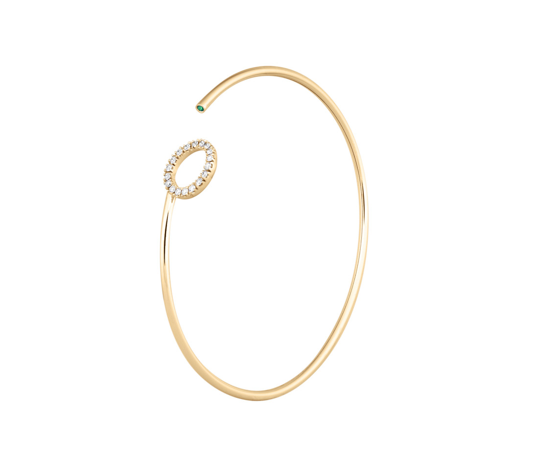 Bracelet O2 -Or jaune 18K (4,00 g), diamants 0,18 cts - Côté