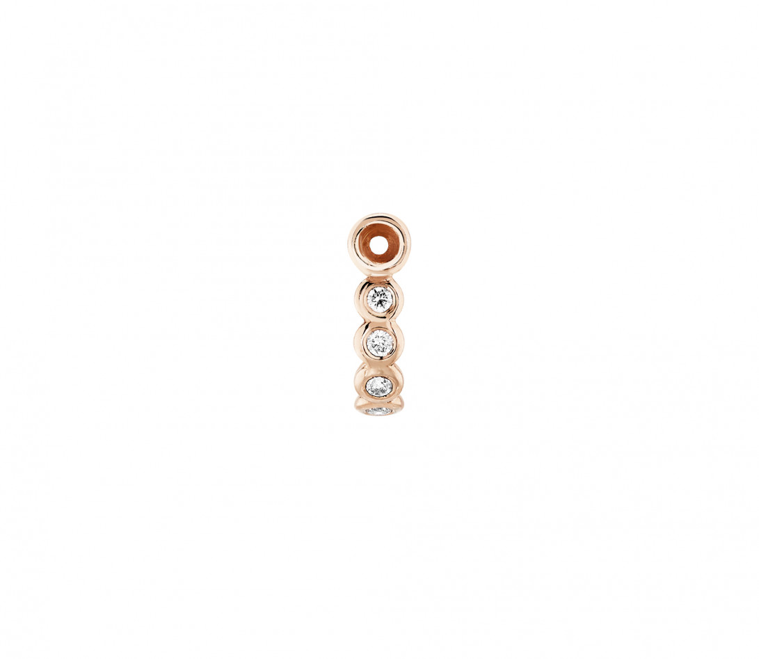 Accessoire mono boucle d'oreille ORIGINE en or rose - Vue 2