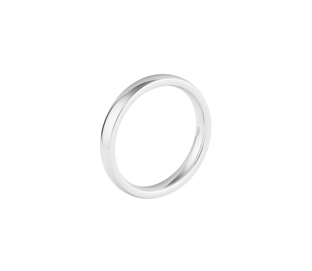 Alliance (3 mm) - Or blanc 18K (4,20 g) - Profil