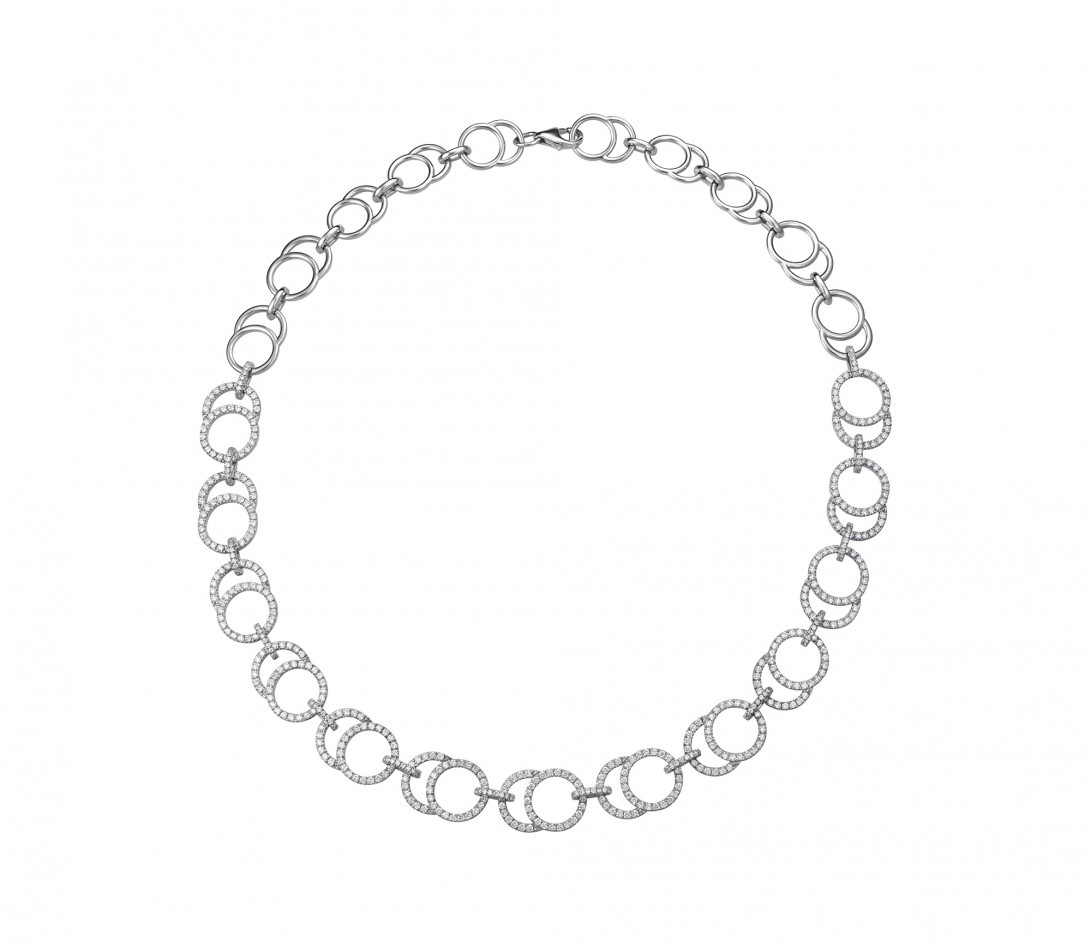 Collier Or Blanc et Diamants de synthèse 5,26 cts  - Celeste - Courbet - Vue 1