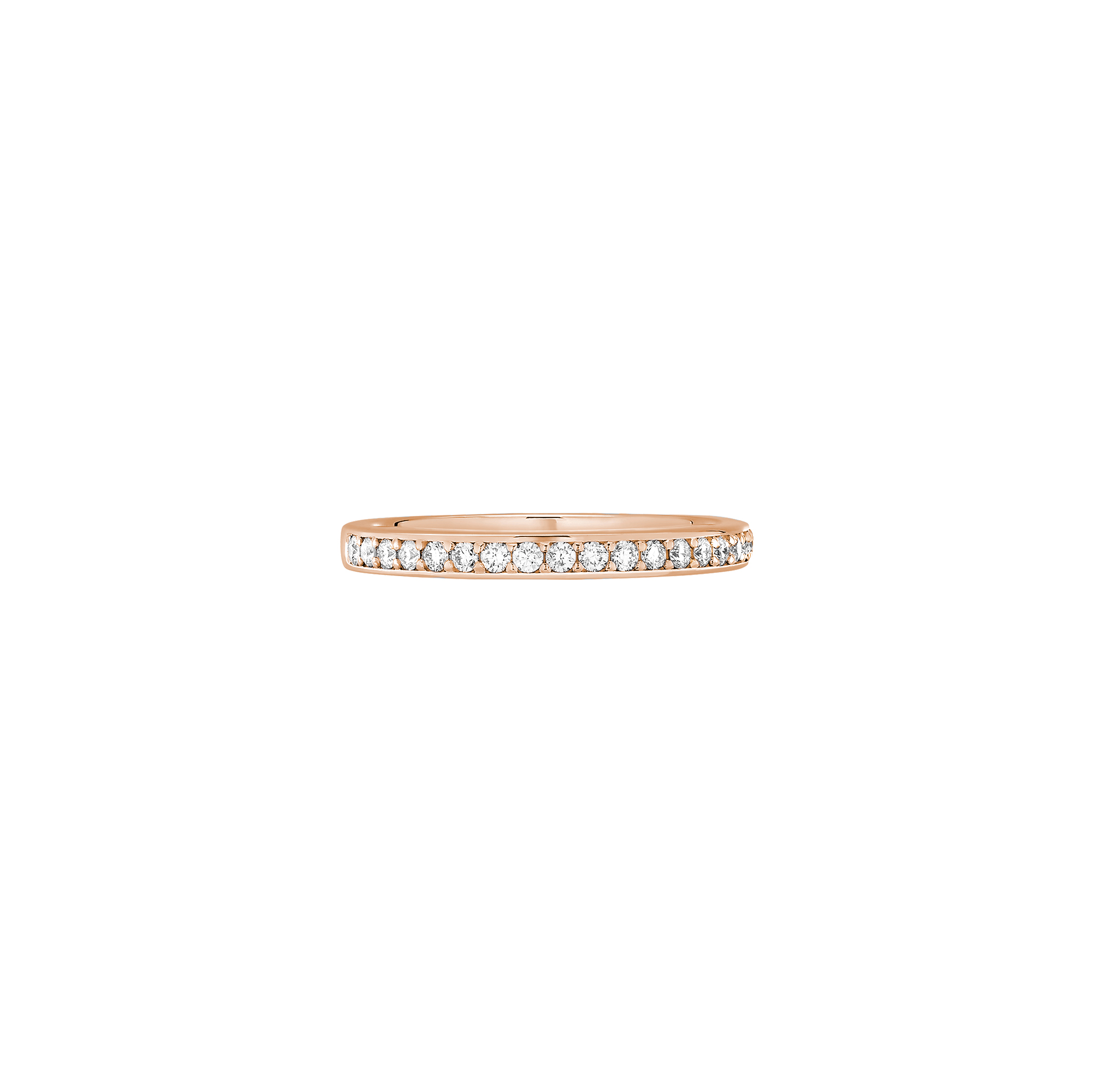 Bague Demi-alliance Or 750 Sertie De 11 Diamants ~0.22cts - Occasion, Taille à Vérifier