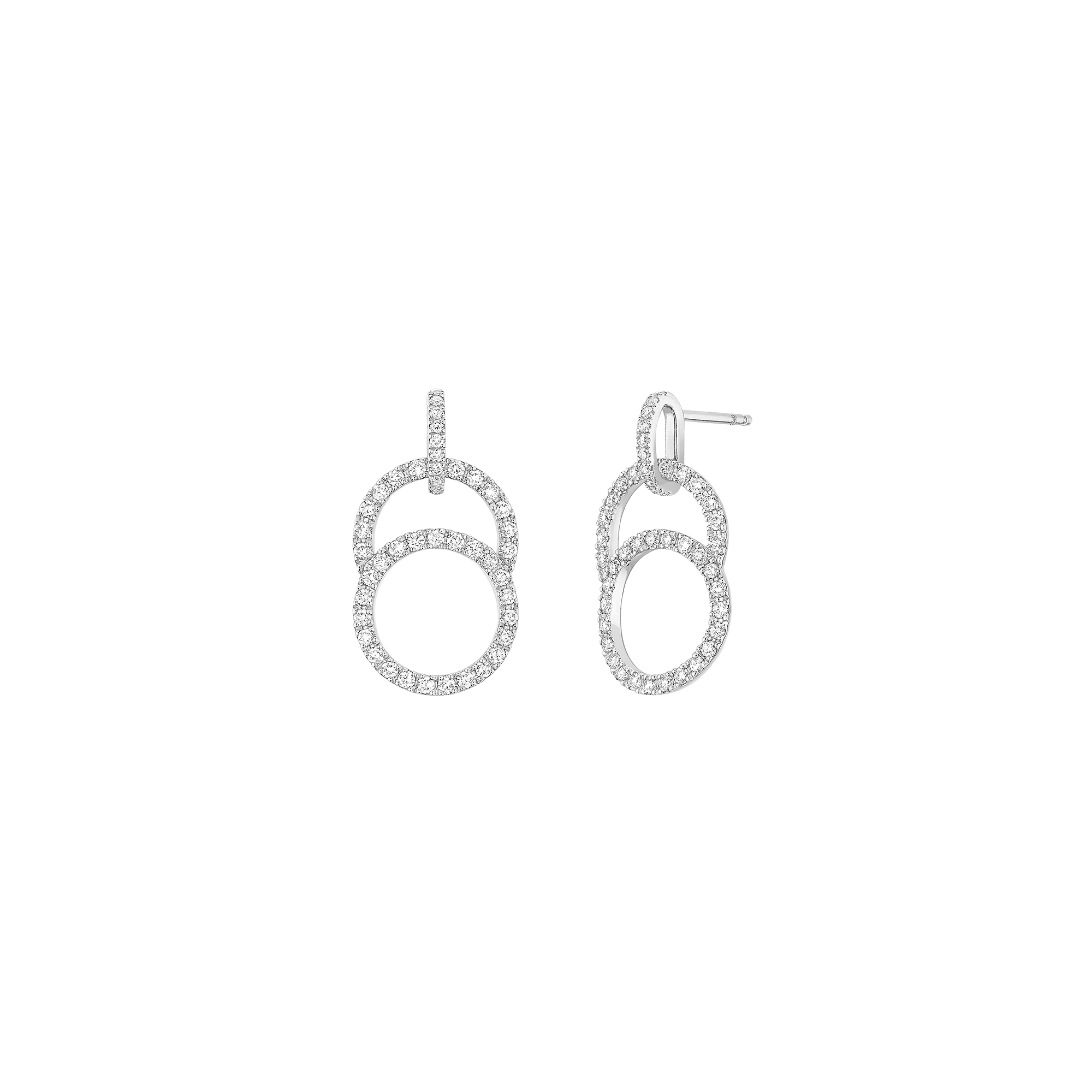 Boucles D'oreilles Diamants Bruts Gris/blanc 2.0 Carats - Monture Argent 925 - NEUVES